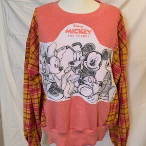 Upcycled Mickey and friends sweatshirt